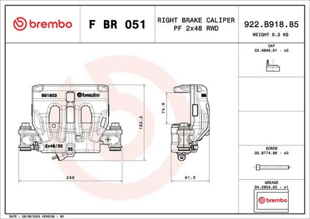 Brembo FBR051 Brake Caliper - 2