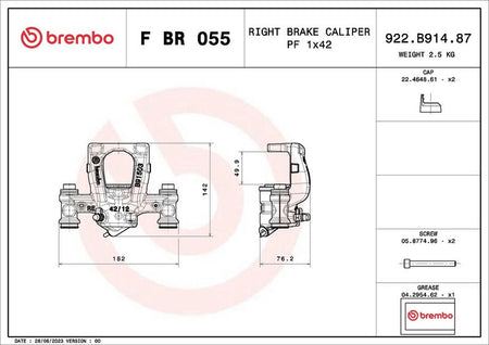 Brembo FBR055 Brake Caliper - 2