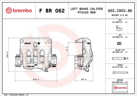 Brembo FBR062 Brake Caliper - 2