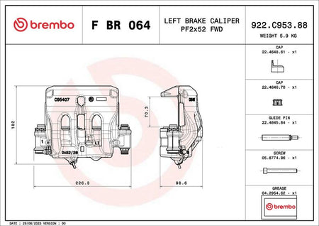 Brembo FBR064 Brake Caliper - 2