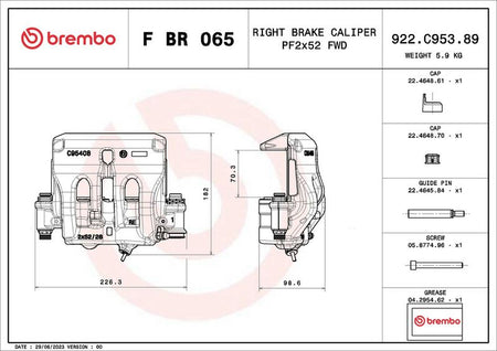 Brembo FBR065 Brake Caliper - 2