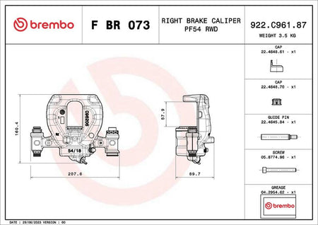 Brembo FBR073 Brake Caliper - 2