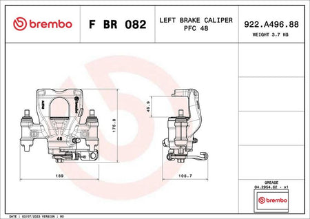 Brembo FBR082 Brake Caliper - 2