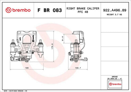 Brembo FBR083 Brake Caliper - 2