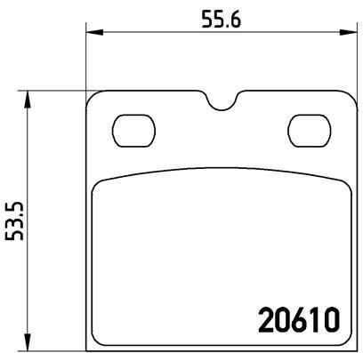 Brembo P02001 Brake Pad Set, disc parking brake - 1