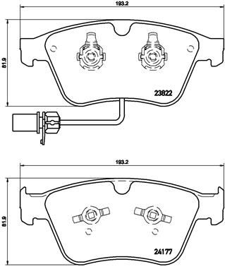 Brembo P05003 Brake Pad Set, disc brake - 1