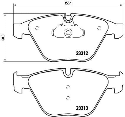 Brembo P06054 Brake Pad Set, disc brake - 1