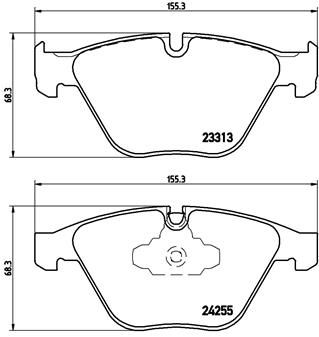 Brembo P06055 Brake Pad Set, disc brake - 1