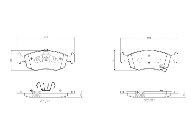 Brembo P11031 Brake Pad Set, disc brake - 1