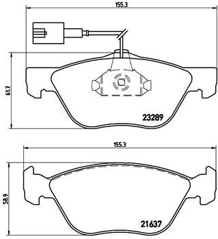 Brembo P23077 Brake Pad Set, disc brake - 1