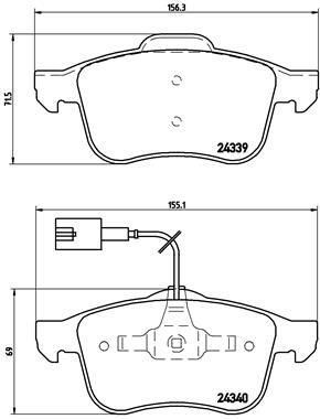 Brembo P23103 Brake Pad Set, disc brake - 1