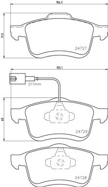 Brembo P23130 Brake Pad Set, disc brake - 1