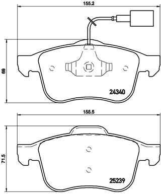 Brembo P23132 Brake Pad Set, disc brake - 1