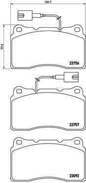 Brembo P23134 Brake Pad Set, disc brake - 1