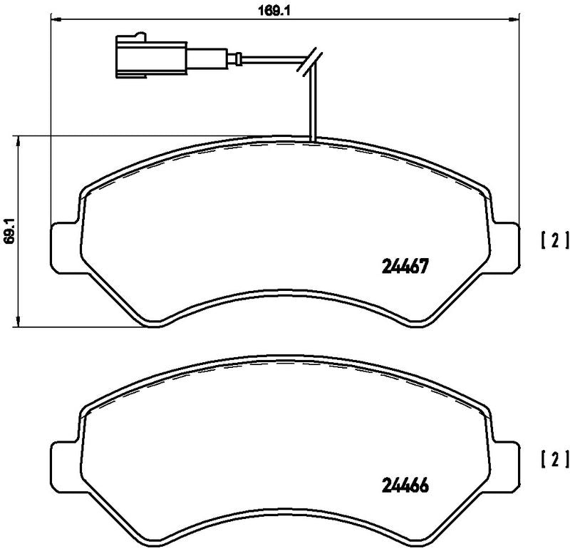 Brembo P23136G Brake Pad Set, disc brake - 4