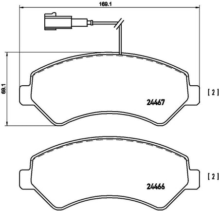 Brembo P23136G Brake Pad Set, disc brake - 4