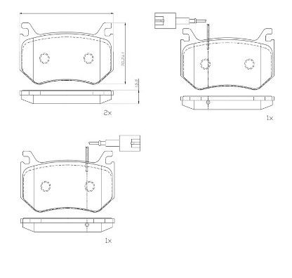 Brembo P23184 Brake Pad Set, disc brake - 1