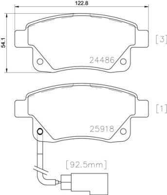 Brembo P24066 Brake Pad Set, disc brake - 1