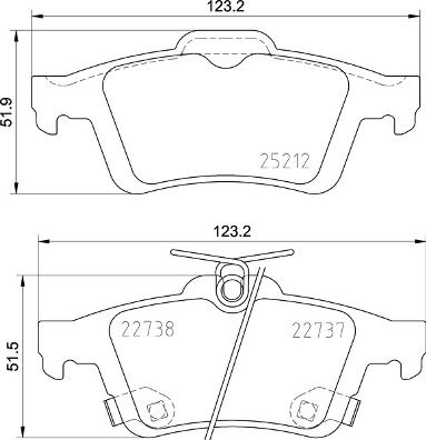 Brembo P24216 Brake Pad Set, disc brake - 1