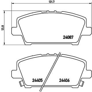 Brembo P28037 Brake Pad Set, disc brake - 1
