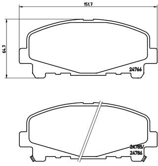 Brembo P28043 Brake Pad Set, disc brake - 1