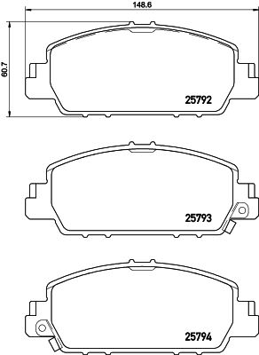 Brembo P28077 Brake Pad Set, disc brake - 1