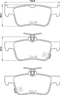 Brembo P28089 Brake Pad Set, disc brake - 1