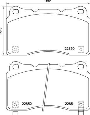 Brembo P28099 Brake Pad Set, disc brake - 1