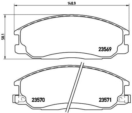 Brembo P30013 Brake Pad Set, disc brake - 1