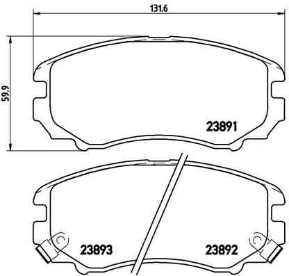 Brembo P30018 Brake Pad Set, disc brake - 1