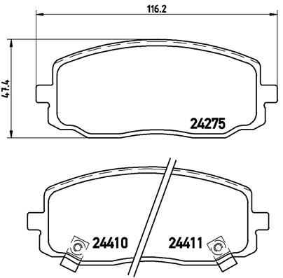 Brembo P30032 Brake Pad Set, disc brake - 1