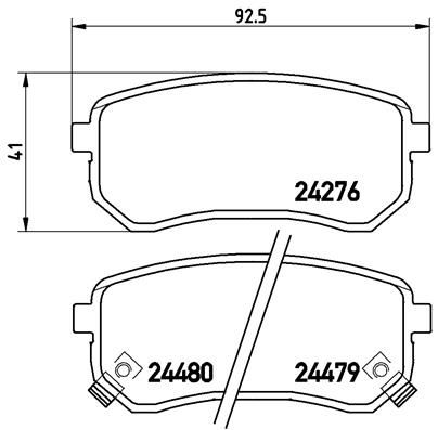 Brembo P30033 Brake Pad Set, disc brake - 1