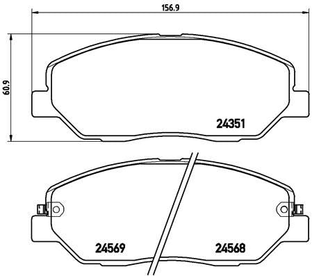 Brembo P30036 Brake Pad Set, disc brake - 1