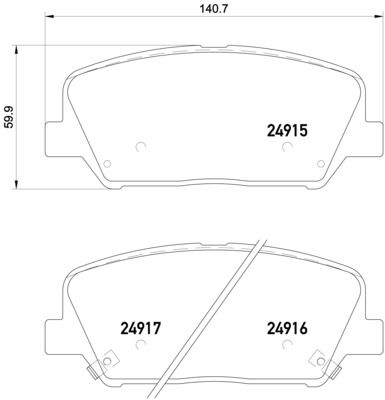 Brembo P30065 Brake Pad Set, disc brake - 1