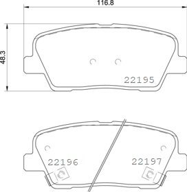 Brembo P30105 Brake Pad Set, disc brake - 1