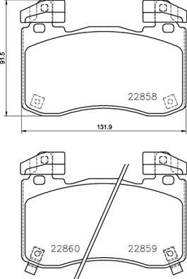 Brembo P30113 Brake Pad Set, disc brake - 1