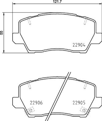 Brembo P30114 Brake Pad Set, disc brake - 1