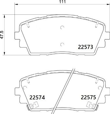 Brembo P30115 Brake Pad Set, disc brake - 1