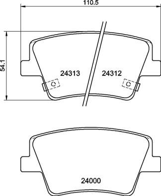 Brembo P30117 Brake Pad Set, disc brake - 1