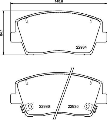 Brembo P30119 Brake Pad Set, disc brake - 1