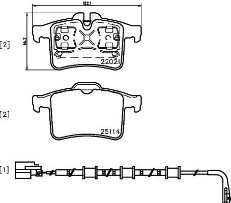 Brembo P36034 Brake Pad Set, disc brake - 1