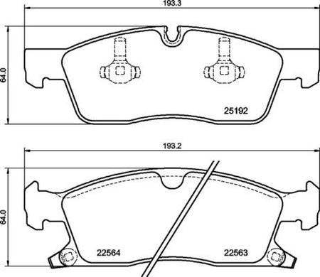 Brembo P37027 Brake Pad Set, disc brake - 1