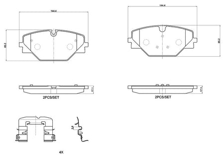 Brembo P44032 Brake Pad Set, disc brake - 1