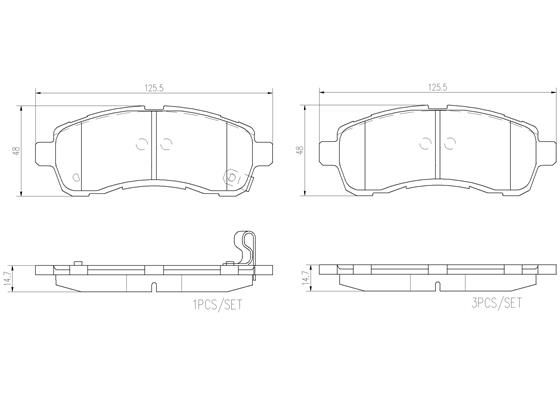 Brembo P49057 Brake Pad Set, disc brake - 1