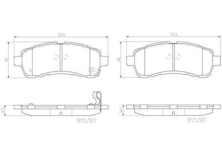 Brembo P49057 Brake Pad Set, disc brake - 1