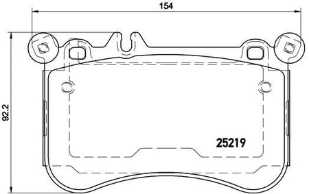 Brembo P50098 Brake Pad Set, disc brake - 1