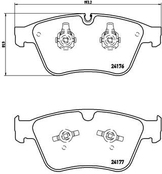 Brembo P50105 Brake Pad Set, disc brake - 1