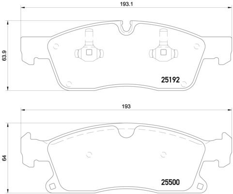 Brembo P50108 Brake Pad Set, disc brake - 1
