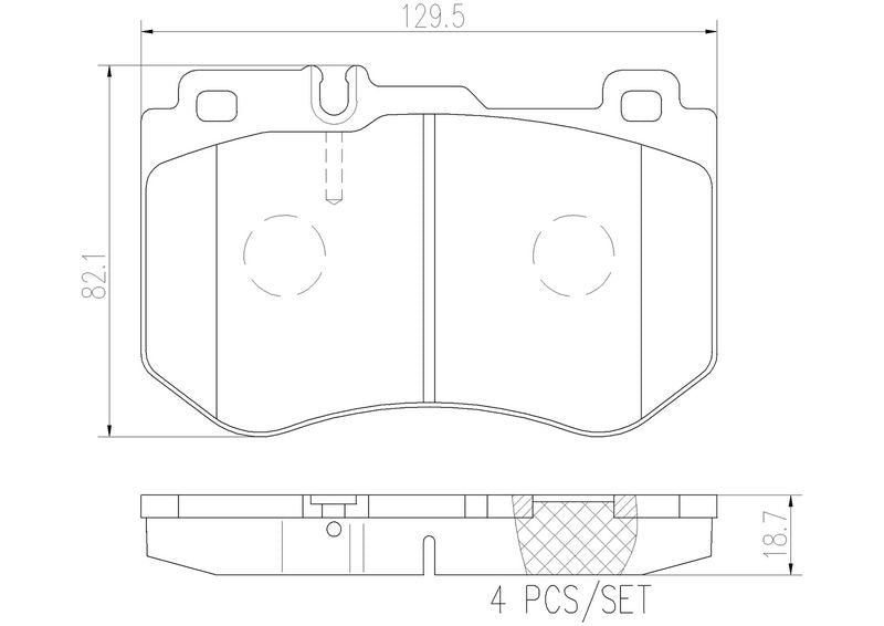 Brembo P50123 Brake Pad Set, disc brake - 1