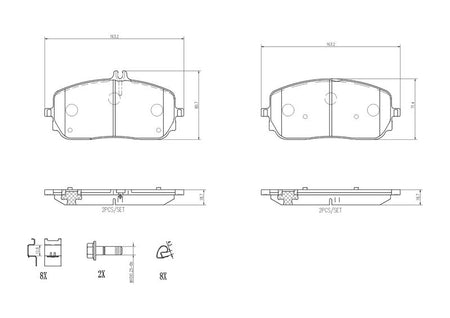 Brembo P50152 Brake Pad Set, disc brake - 1